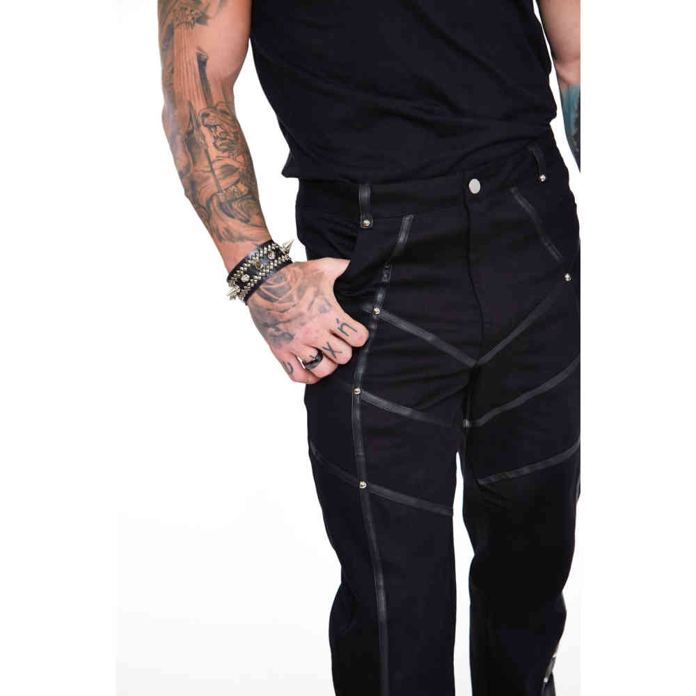Jawbreaker - Leather Contrast Pants standard fit - Black